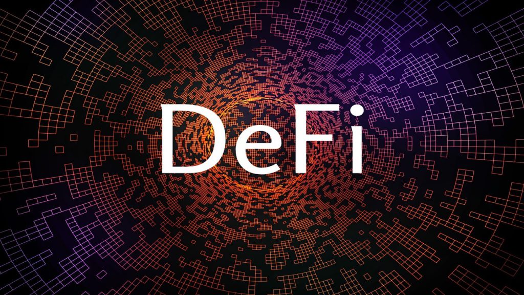 defi writing dark background
