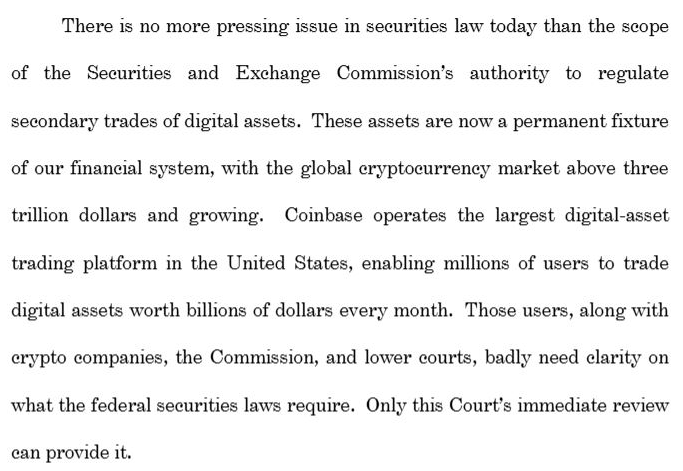 Coinbase Legal document excerpt