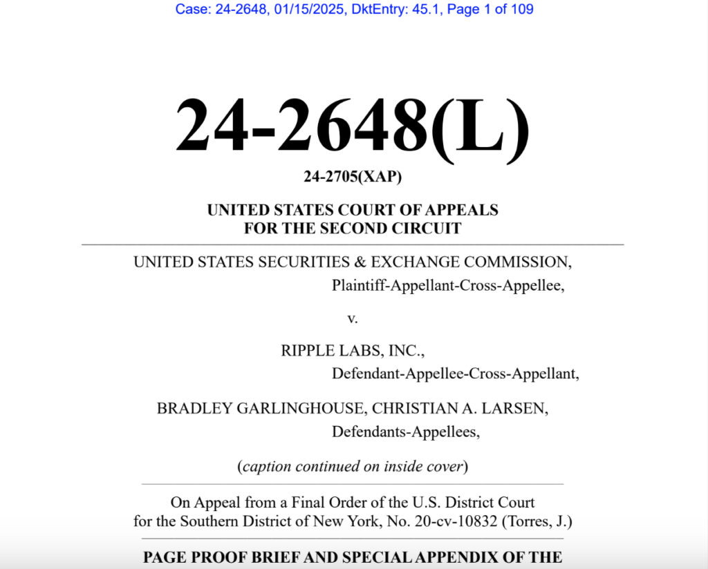 SEC Appeals Ripple Ruling