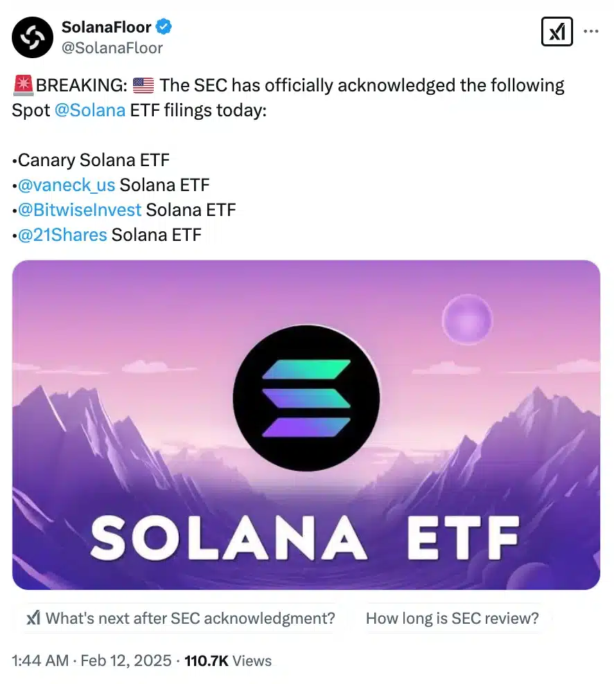 SolanaFloor on SOL ETF