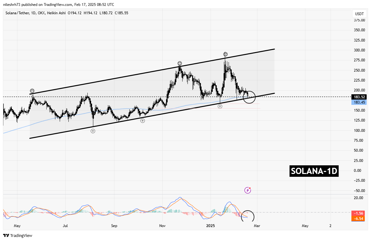 Solana (SOL) Hits Key Ascending Channel Support: Is a Rebound Ahead? image 1