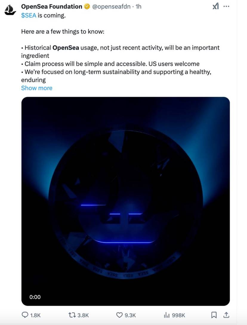 OpenSea沉浮七年,曾经的NFT交易所“一哥”还是选择了发币