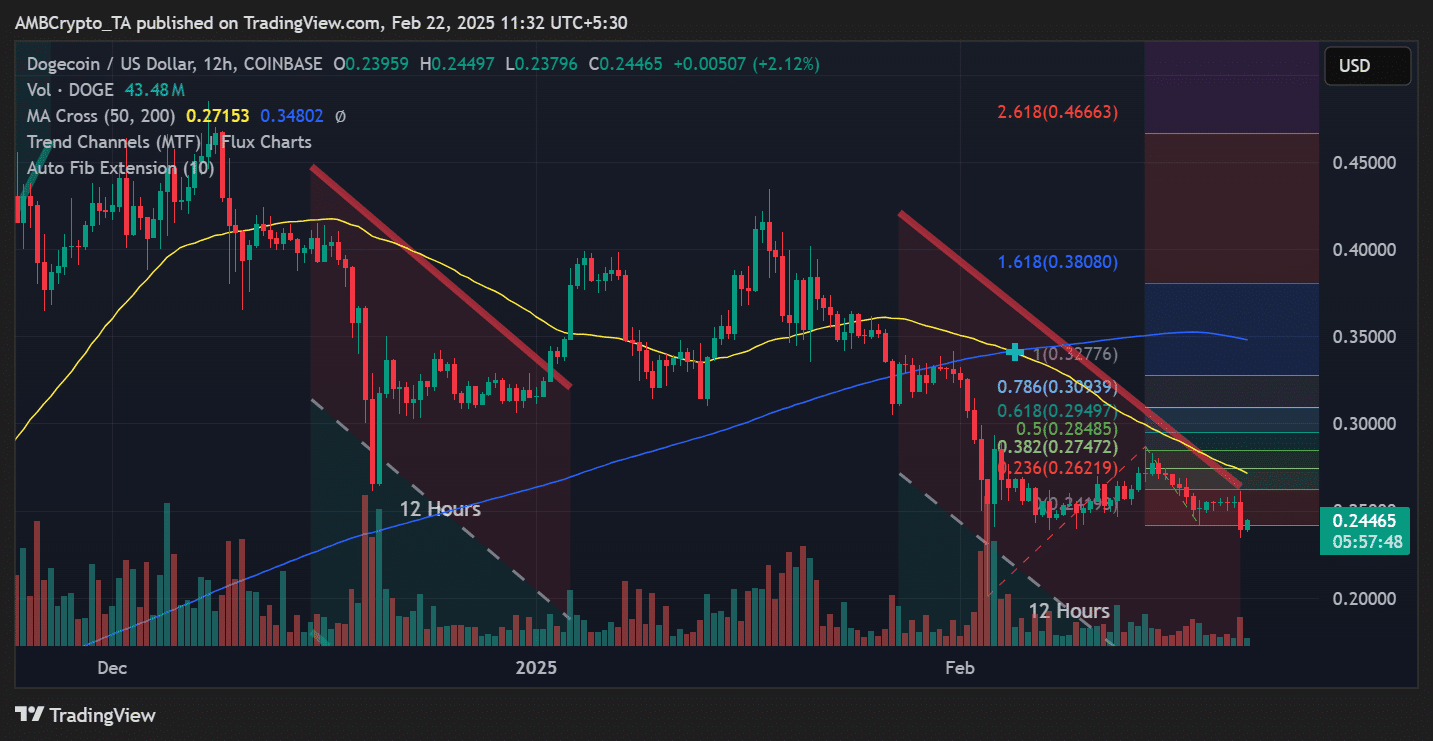 Dogecoin price trend
