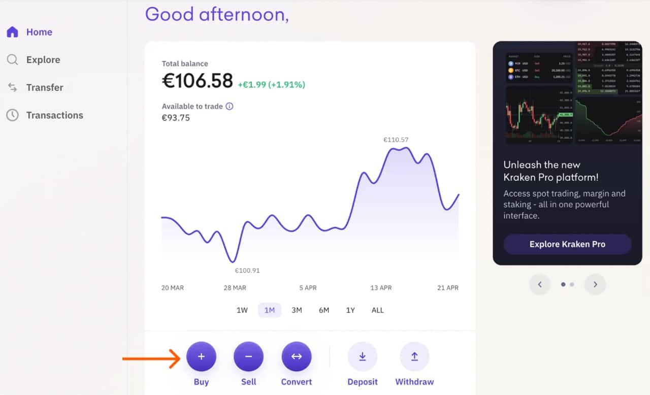 Buy Crypto on Kraken