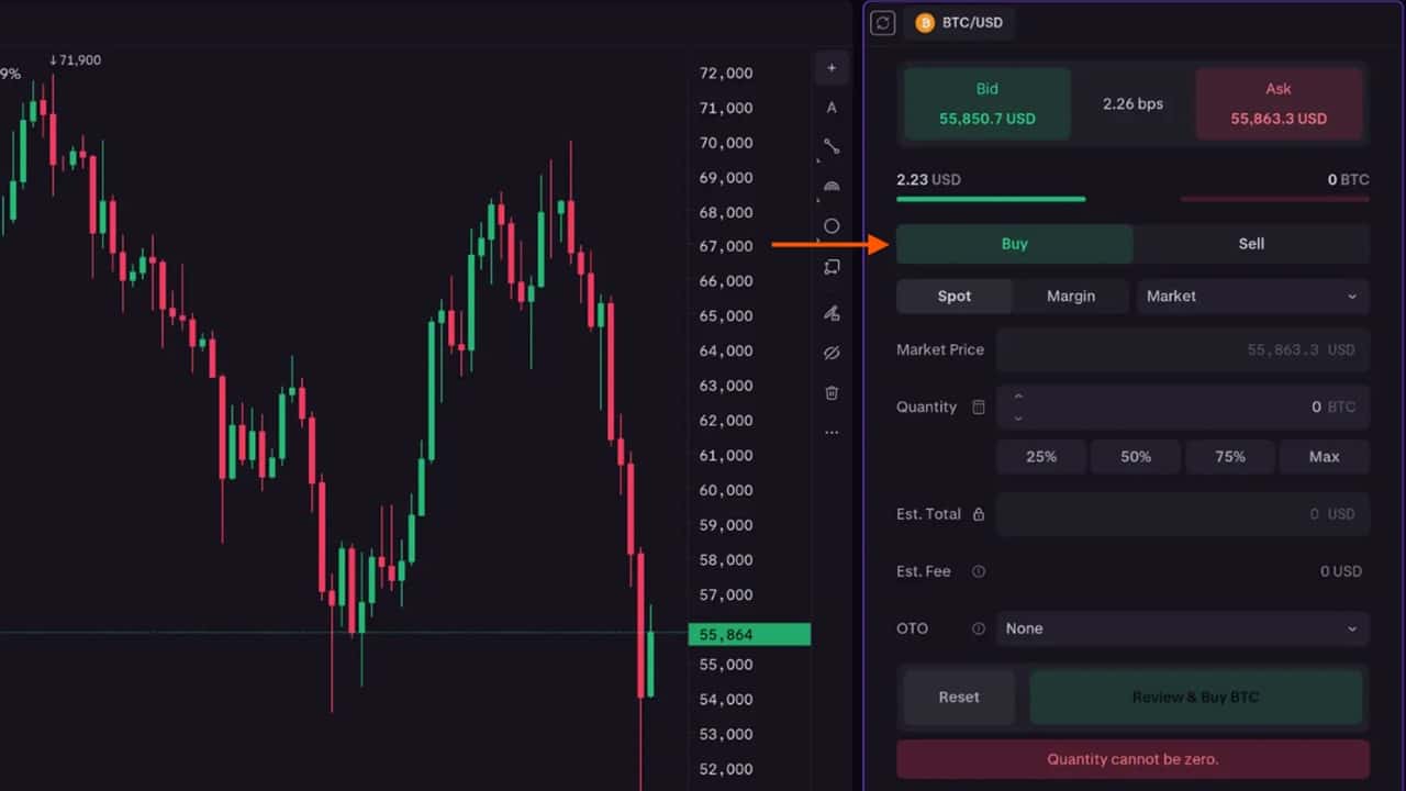 Buy and Sell on Kraken