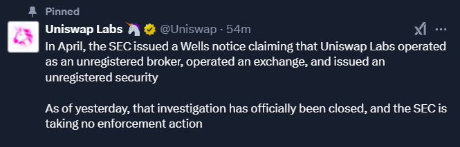 Uniswap (UNI) Secures Breakthrough as SEC Drops Investigation – Could This Breakout and Retest Spark a Recovery? image 1