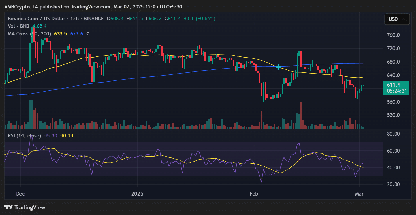 BNB price trend