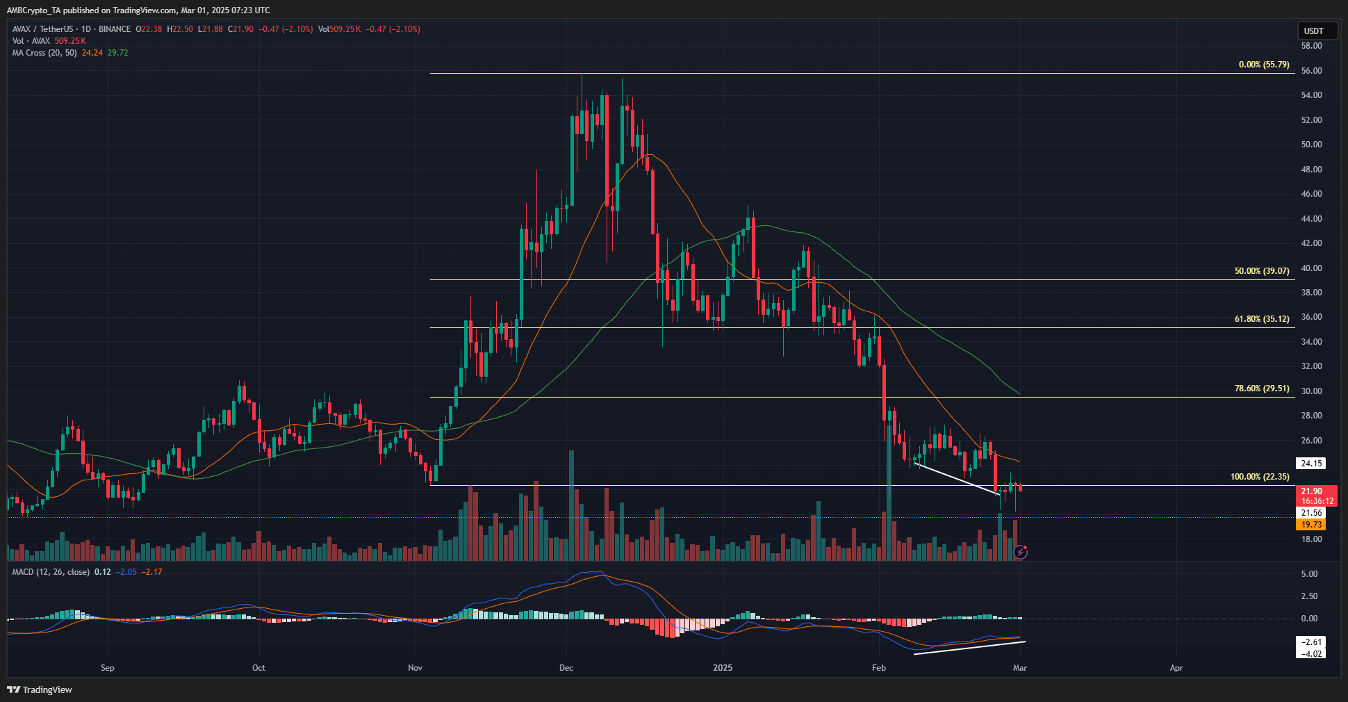 Avalanche 1-day Price Chart
