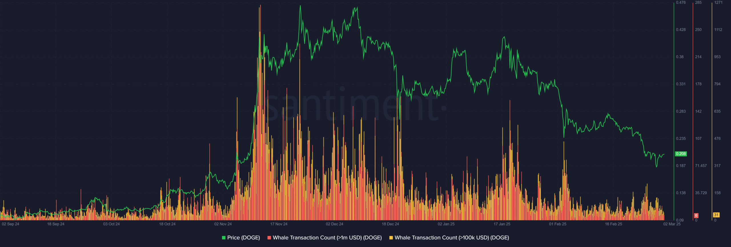 Dogecoin Whale transactions