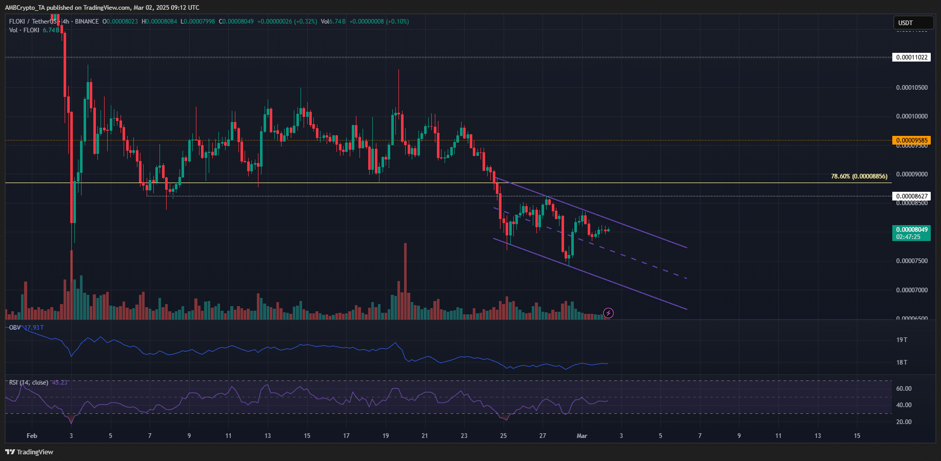 FLOKI 4-hour Chart
