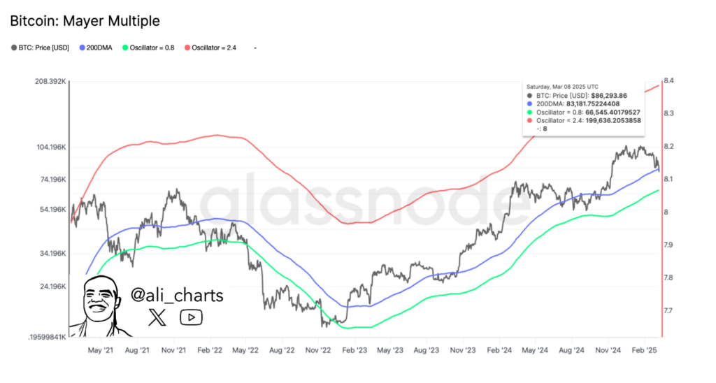 Bitcoin: Mayer Multiple | Source: Glassnode