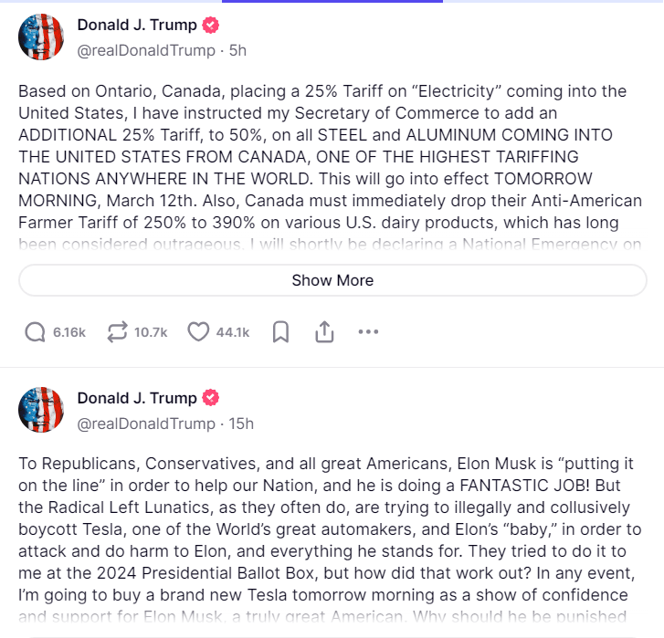 By TruthSocial - Trump Posts on 2025-03-11