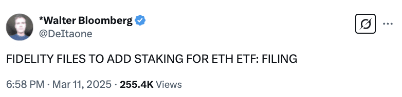Walter Bloomberg on ETH ETF