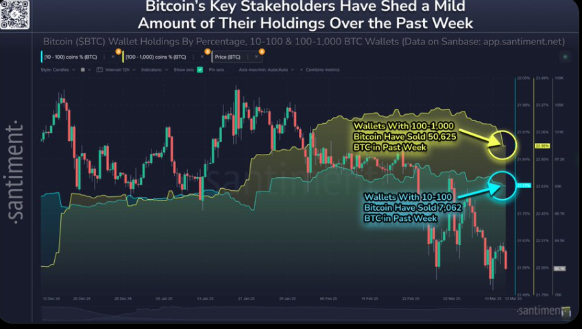 Bitcoin Whale Sell-offs | Source: Santiment