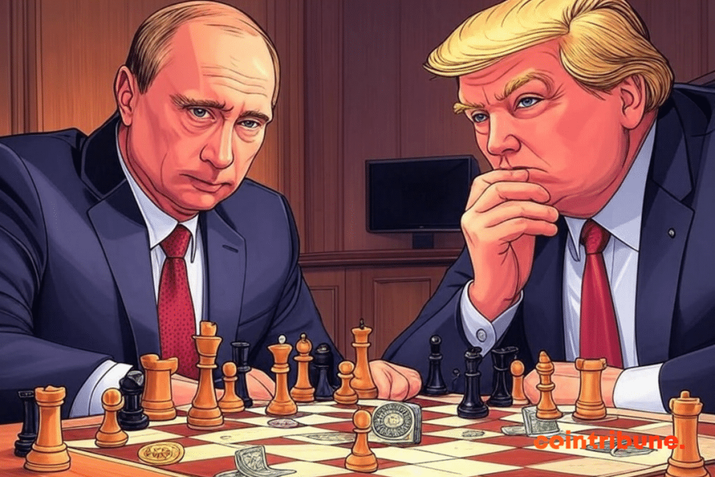 Duel Trump-Poutine devant un jeu d’échecs