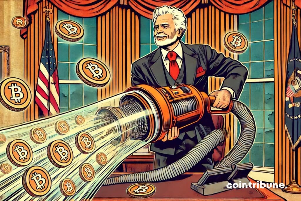 Un président américain qui aspire de grandes quantités de bitcoin