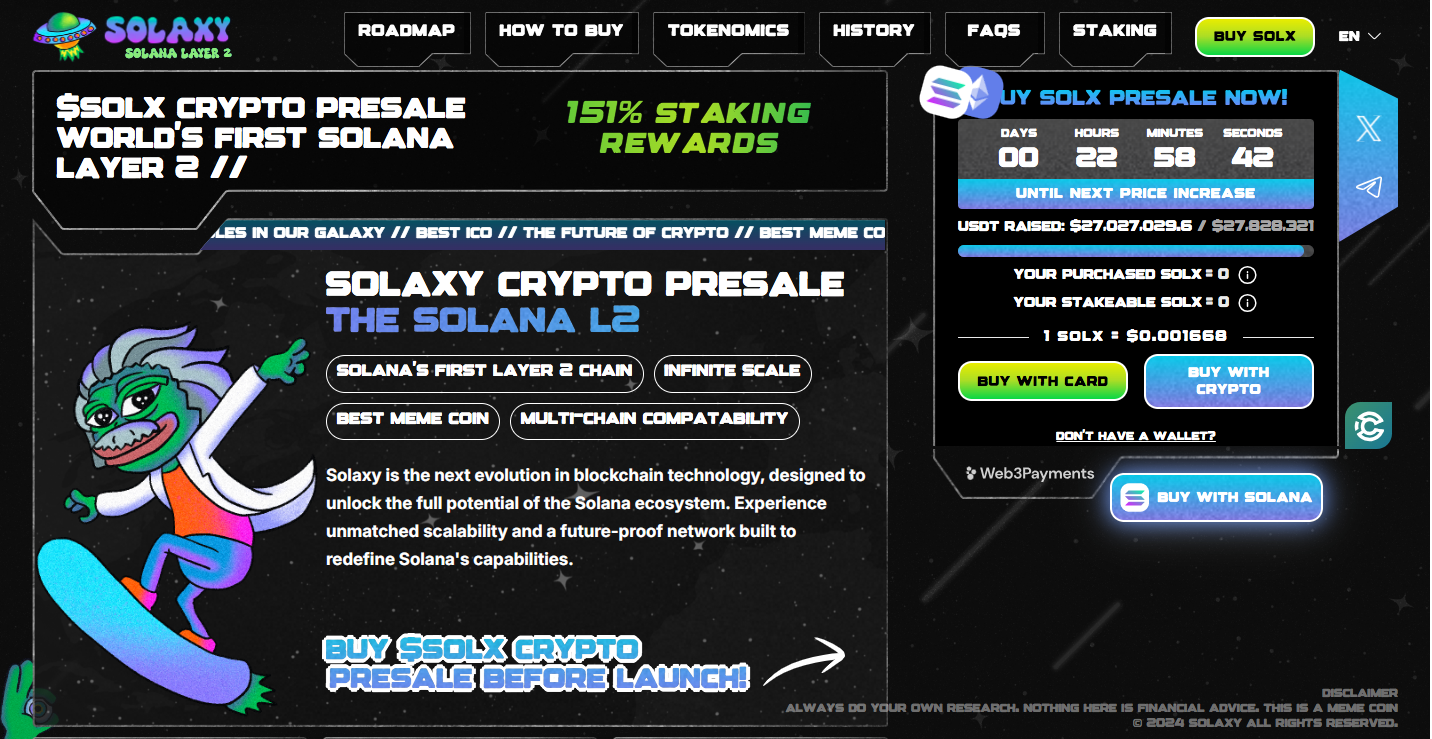 solaxy raises $27 million to launch its layer-two scaling solution