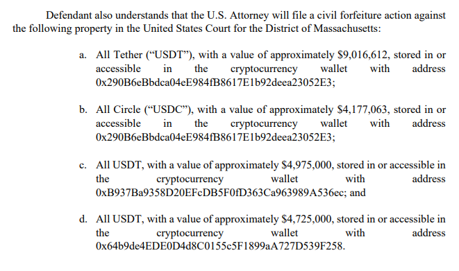 Andryunin’s assets would be forfeited and become property of the US Government.