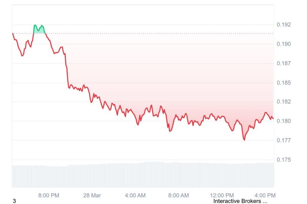 DOGE 1D graph coinmarketcap 3