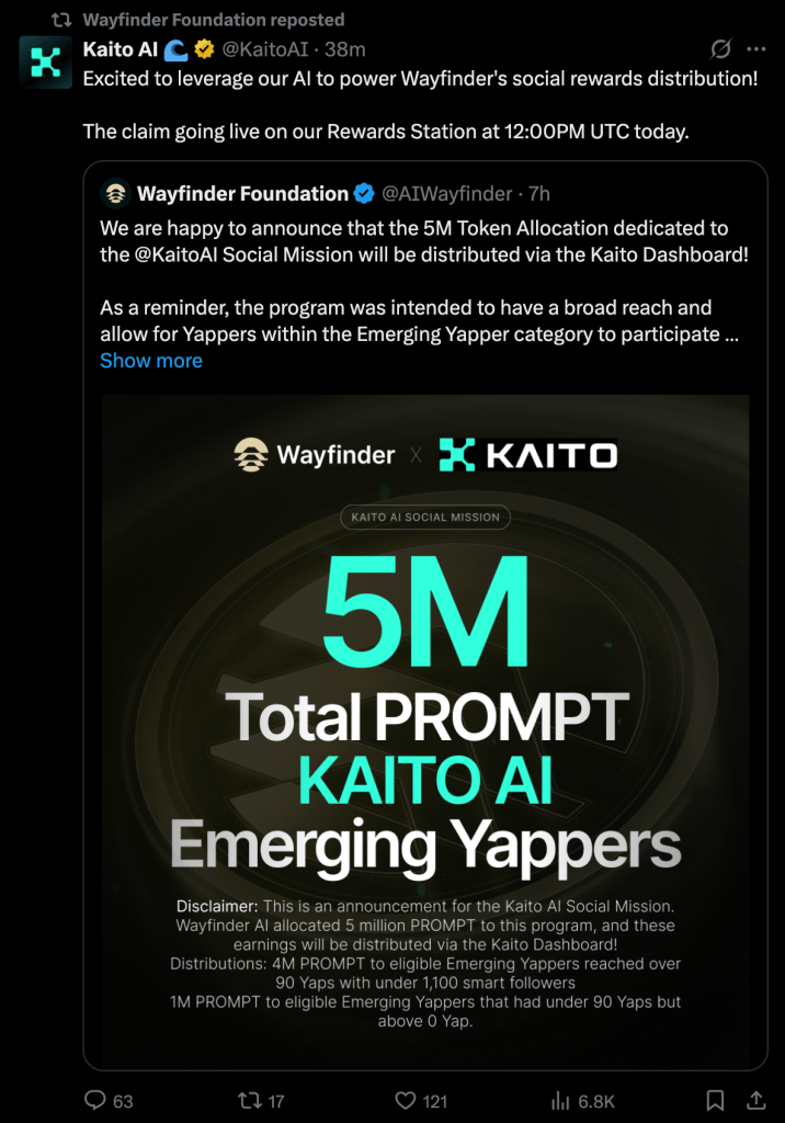 Wayfinder：用Prompt代币轻松跨链操作开启Web3智能时代