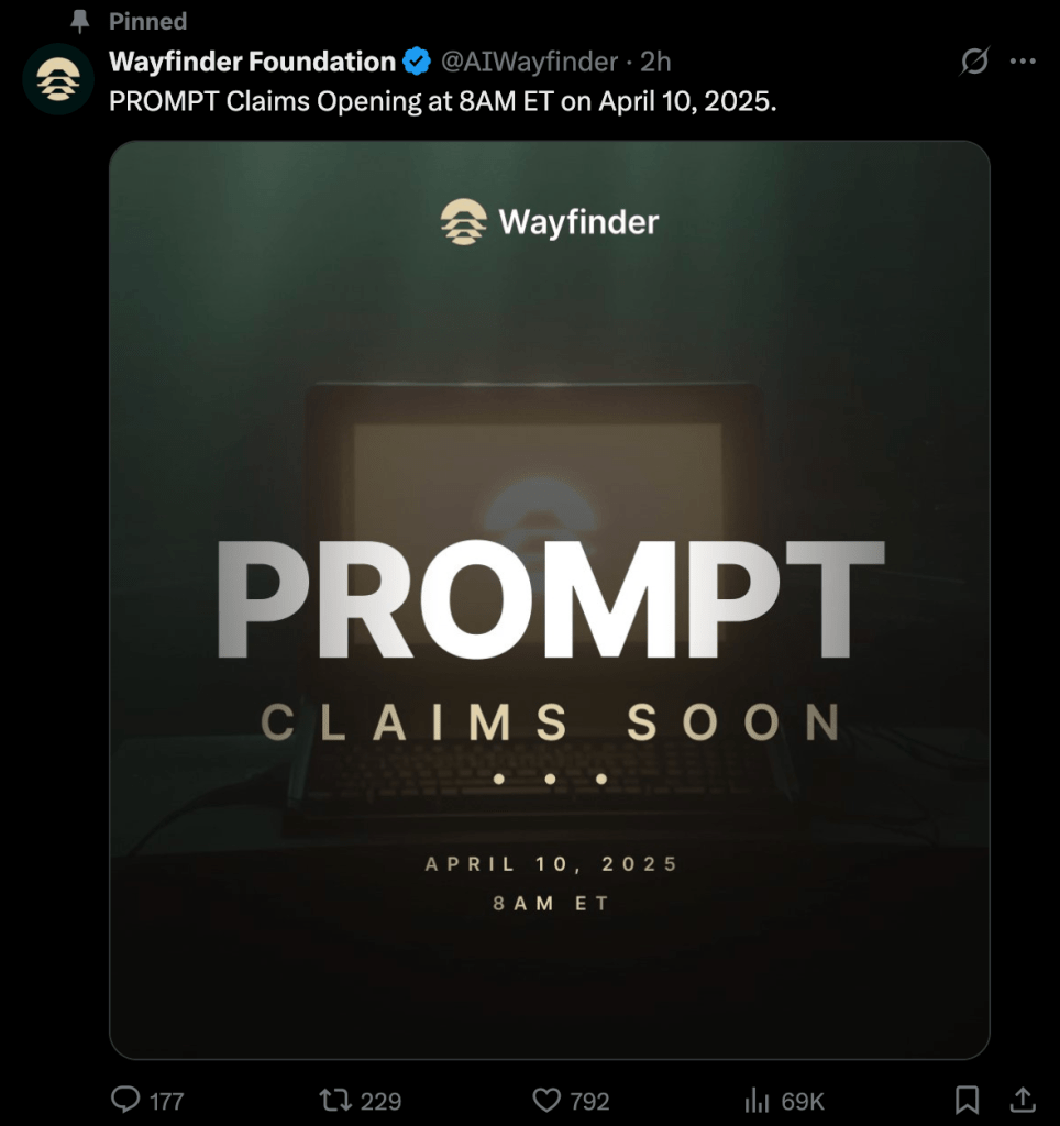 Wayfinder：用Prompt代币轻松跨链操作开启Web3智能时代
