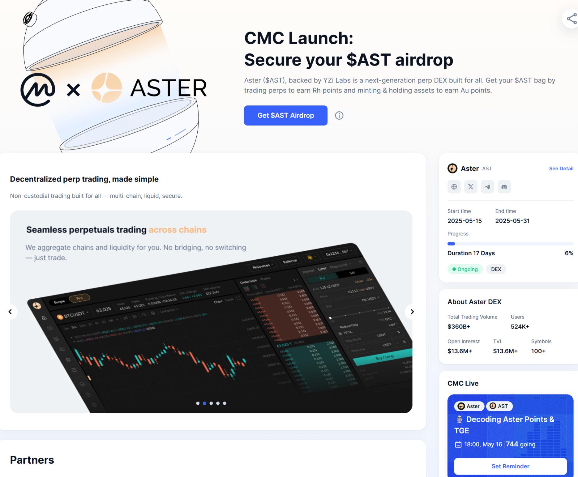 CMC上线Launch平台扩张边界,意欲打造新版Galxe