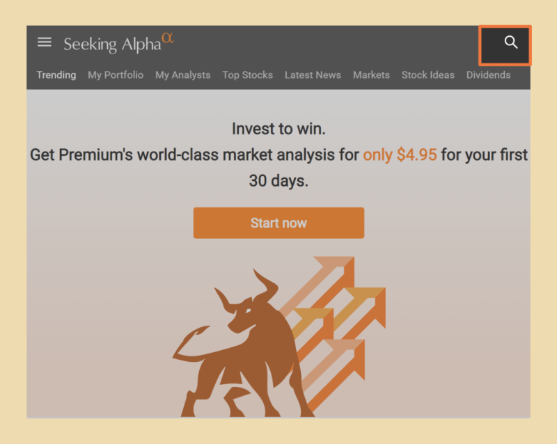 Seeking Alpha網站截圖