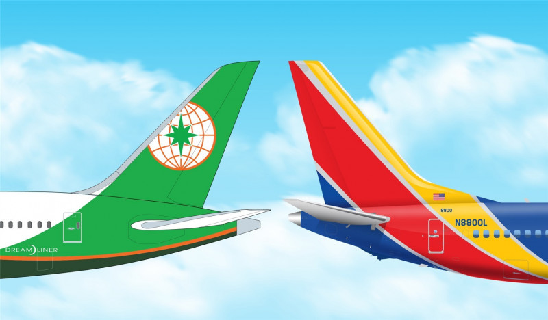 長榮航空攜手西南航空，加密北美航網。（長榮航空提供）