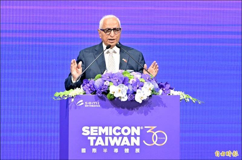 國際半導體產業協會（SEMI）全球總裁馬諾查（Ajit Manocha）強調，全球都非常依賴台灣。（資料照，記者田裕華攝）