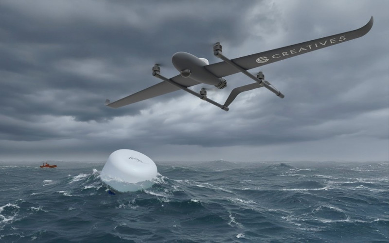 神盾衛星於TADTE 2025展示衛星物聯網在無人載具應用的創新解決方案，展現次世代國防通訊與安全能力（模擬圖）。（公司提供）