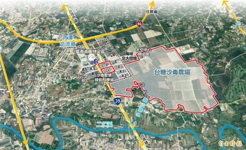 南科四期沙崙生態科學園區籌設計畫已獲國發會審議通過。（南市經發局提供）